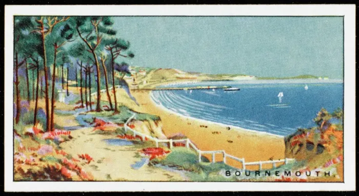 Gerahmter Druck : Bournemouth  /  Zigarettenkarte