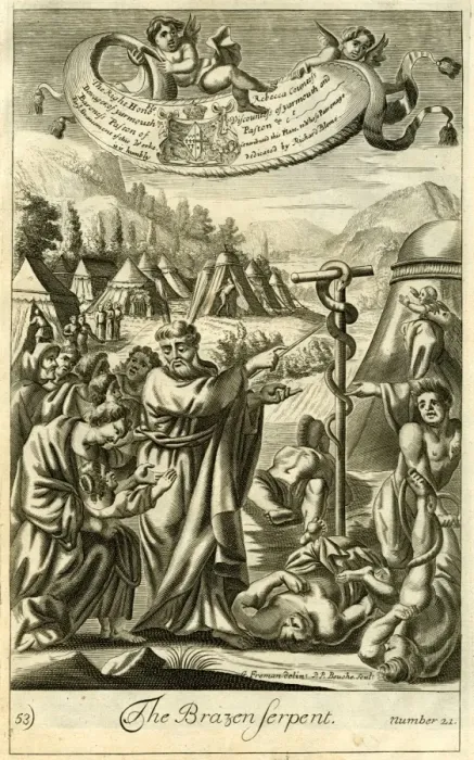 Gerahmter Druck : Der Bronzene Schlangenmann Gerahmter Druck : Der Bronzene Schlangenmann