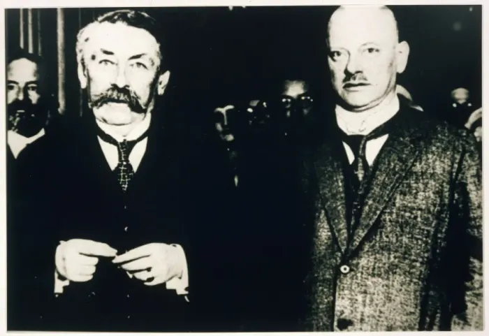 Gerahmter Druck : Briand und Stresemann Gerahmter Druck : Briand und Stresemann
