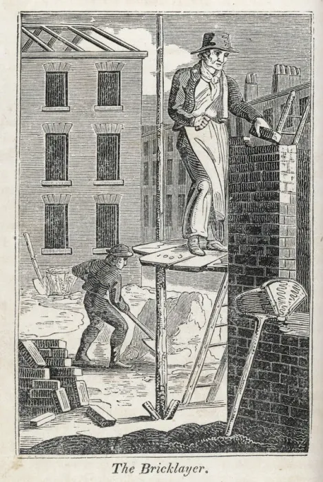 Gerahmter Druck : Ziegellegger 1827 Gerahmter Druck : Ziegellegger 1827