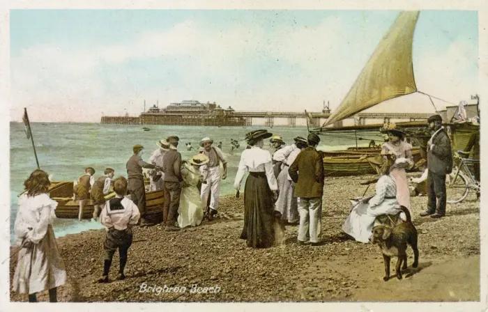 Gerahmter Druck : Brighton / Strand 1913 Gerahmter Druck : Brighton / Strand 1913