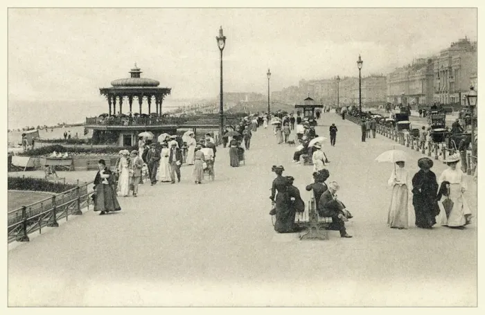 Gerahmter Druck : Briteins Promenade 1908 Gerahmter Druck : Briteins Promenade 1908