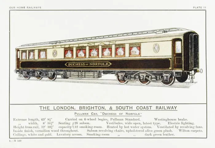 Gerahmter Druck : Brilliantes Brighton-Pullman-Car Gerahmter Druck : Brilliantes Brighton-Pullman-Car