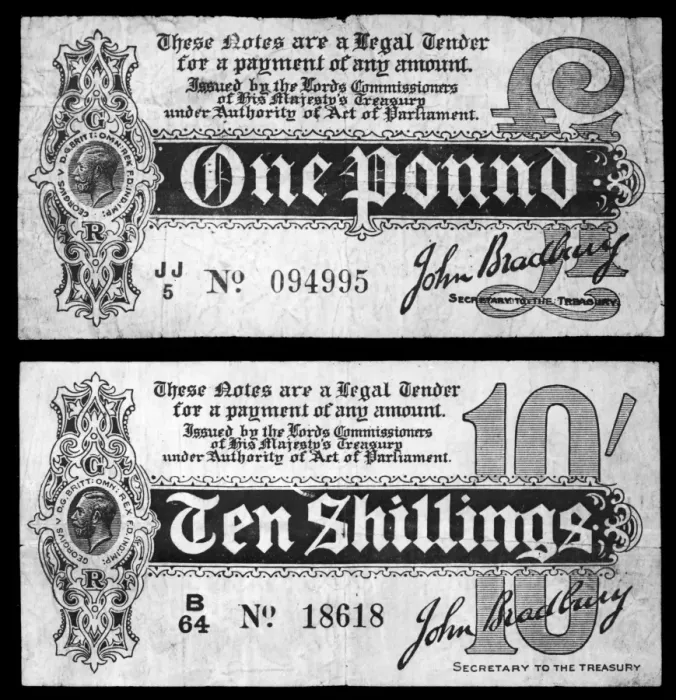 Gerahmter Druck : Britische Banknoten Gerahmter Druck : Britische Banknoten