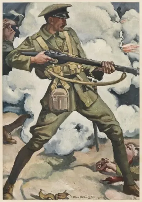 Gerahmter Druck : Britischer Infanterist Gerahmter Druck : Britischer Infanterist