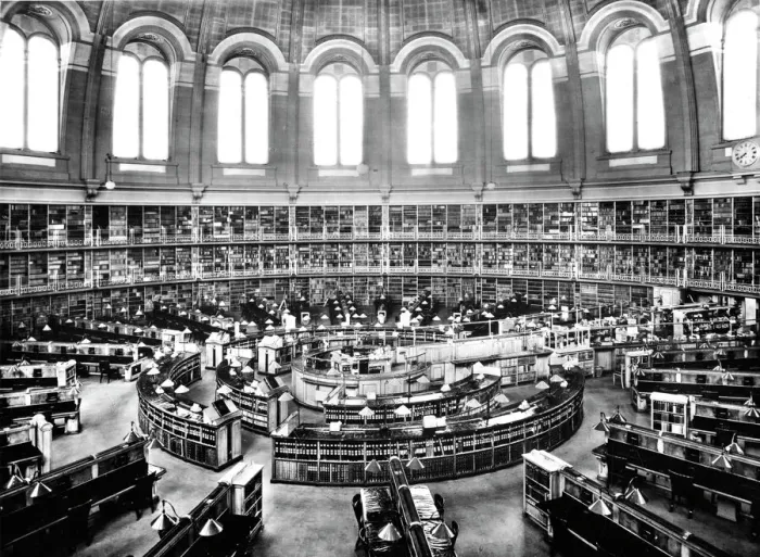 Gerahmter Druck : Britisches Museum - Lesesaal Gerahmter Druck : Britisches Museum - Lesesaal