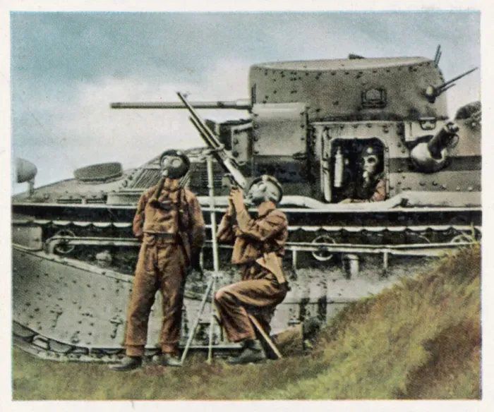 Gerahmter Druck : Britischer Panzer / 1932 Gerahmter Druck : Britischer Panzer / 1932