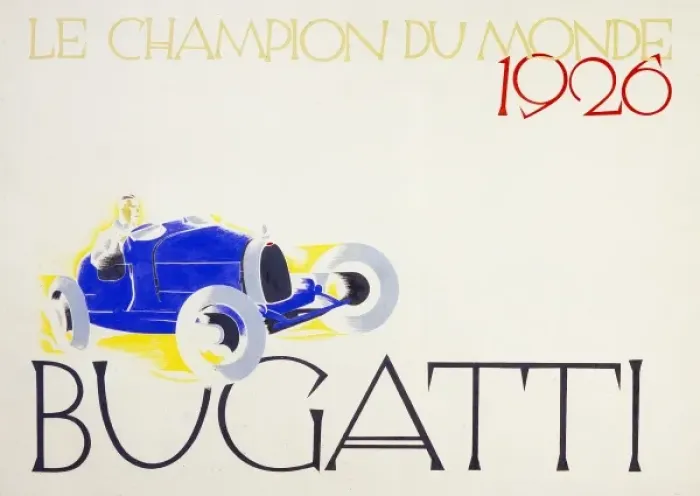 Gerahmter Druck : Bugatti-Plakatt 1 Gerahmter Druck : Bugatti-Plakatt 1