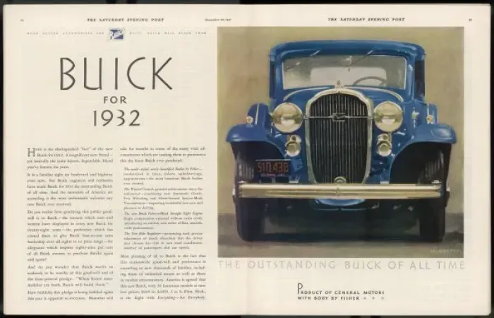Gerahmter Druck : Buick für 1932 Gerahmter Druck : Buick für 1932