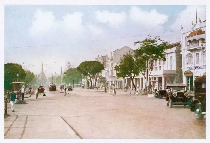 Gerahmter Druck : Birma / Rangun 1935 Gerahmter Druck : Birma / Rangun 1935