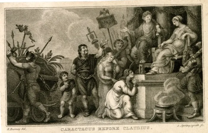 Gerahmter Druck : Caratacus vor Claudius Gerahmter Druck : Caratacus vor Claudius