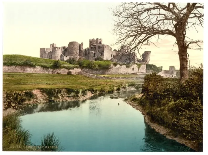 Gerahmter Druck : Das Schloss, Caerphilly, Wales Gerahmter Druck : Das Schloss, Caerphilly, Wales