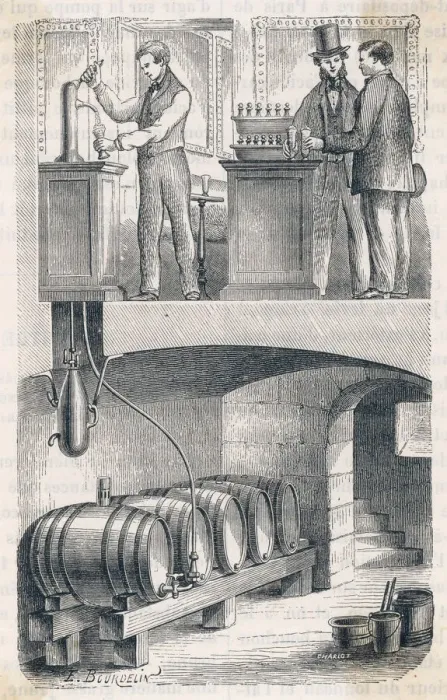 Gerahmter Druck : Von Keller zu Bar Gerahmter Druck : Von Keller zu Bar