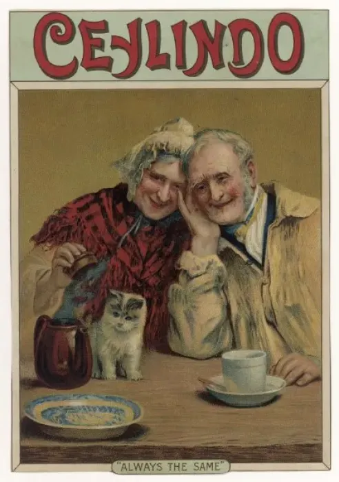 Gerahmter Druck : Ceylon-Tea-Werbung Gerahmter Druck : Ceylon-Tea-Werbung