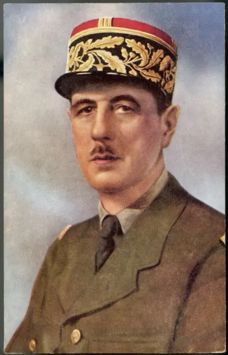 Gerahmter Druck : Karl de Gaulle Gerahmter Druck : Karl de Gaulle