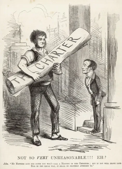 Gerahmter Druck : Cartoon des Chartismus Gerahmter Druck : Cartoon des Chartismus