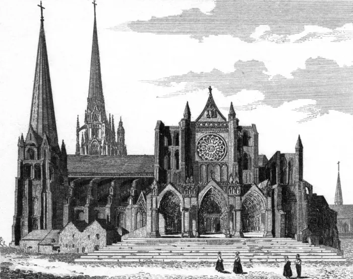 Gerahmter Druck : Kathedrale von Chartres Gerahmter Druck : Kathedrale von Chartres