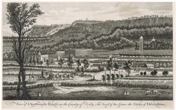 Gerahmter Druck : Das Chatsworth-Haus (C 18.) Gerahmter Druck : Das Chatsworth-Haus (C 18.)
