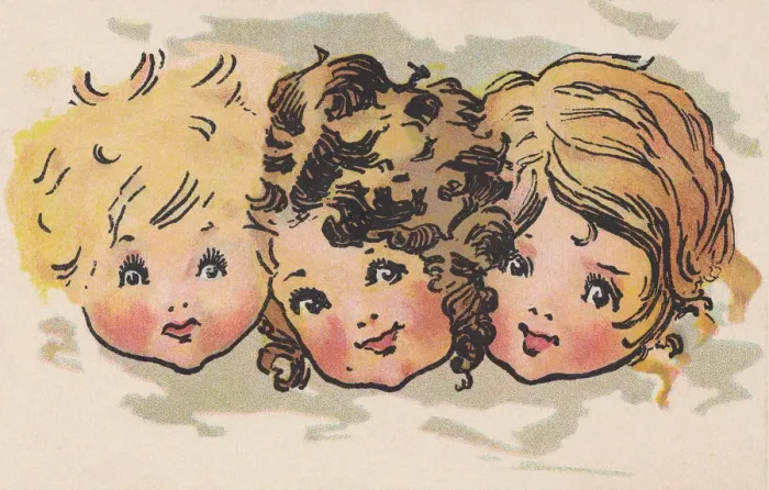 Gerahmter Druck : Kindergesichter Gerahmter Druck : Kindergesichter