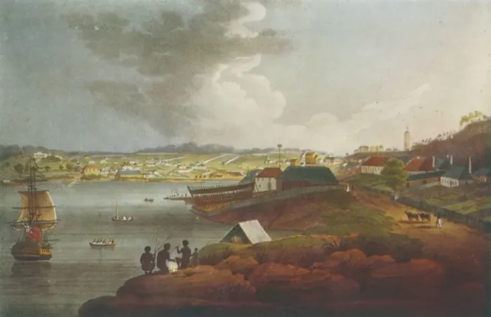 Gerahmter Druck : Chinesisch / Macao 1845