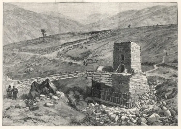 Gerahmter Druck : Chitral-Brücke 1895 Gerahmter Druck : Chitral-Brücke 1895