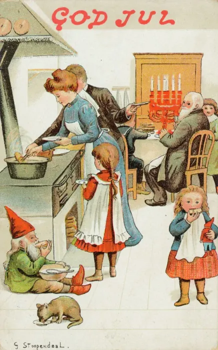 Gerahmter Druck : Weihnachtskochbuch 1890 Gerahmter Druck : Weihnachtskochbuch 1890