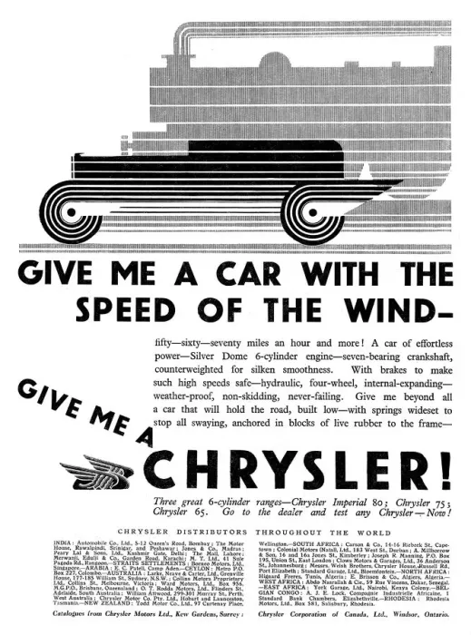 Gerahmter Druck : Die Chrysler-Werbung 1929 - Nr. 2 Gerahmter Druck : Die Chrysler-Werbung 1929 - Nr. 2