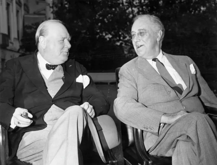 Gerahmter Druck : Winston Churchill und Franklin D. Roosevelt Gerahmter Druck : Winston Churchill und Franklin D. Roosevelt