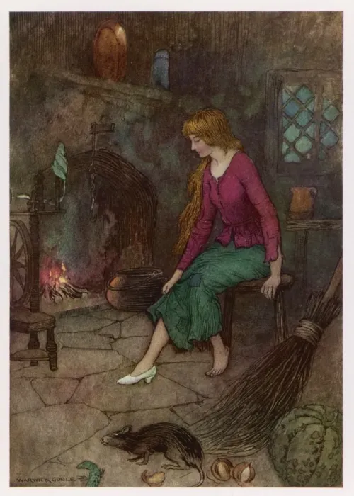 Gerahmter Druck : Cinderella / Warwick Goble Gerahmter Druck : Cinderella / Warwick Goble