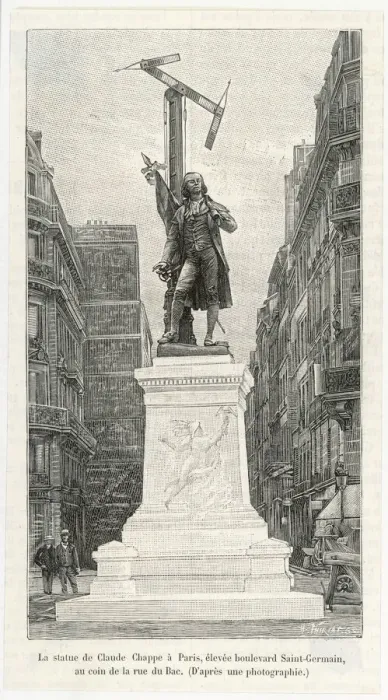 Gerahmter Druck : Claude Chappe, 1763 - 1805 Gerahmter Druck : Claude Chappe, 1763 - 1805
