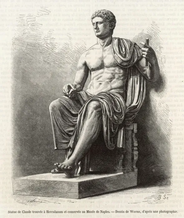 Gerahmter Druck : Klaudius I (Sculptur) Gerahmter Druck : Klaudius I (Sculptur)