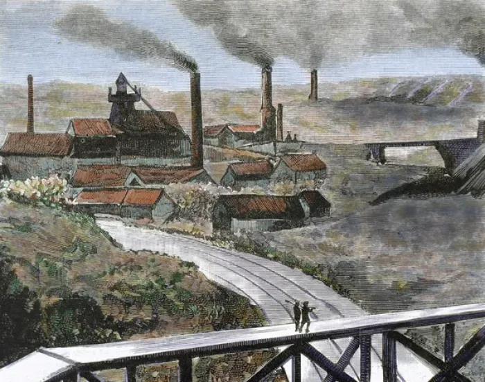 Gerahmter Druck : Kohlebergbau Belgien Gerahmter Druck : Kohlebergbau Belgien
