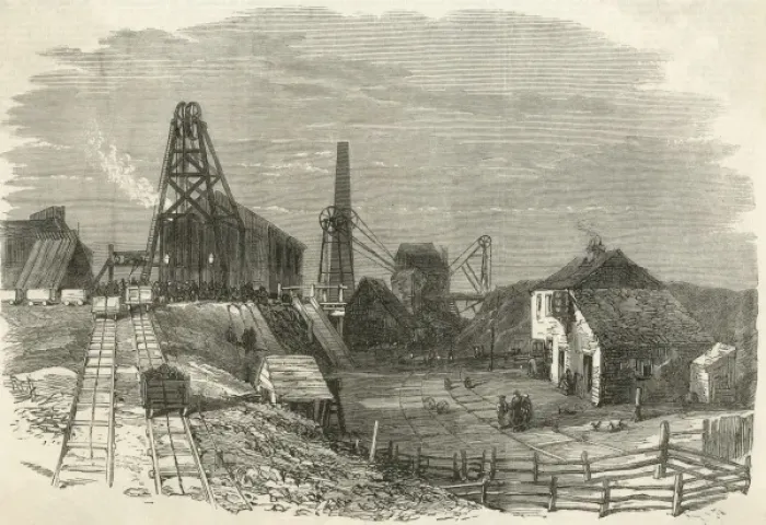 Gerahmter Druck : Lancashire Colliery Gerahmter Druck : Lancashire Colliery