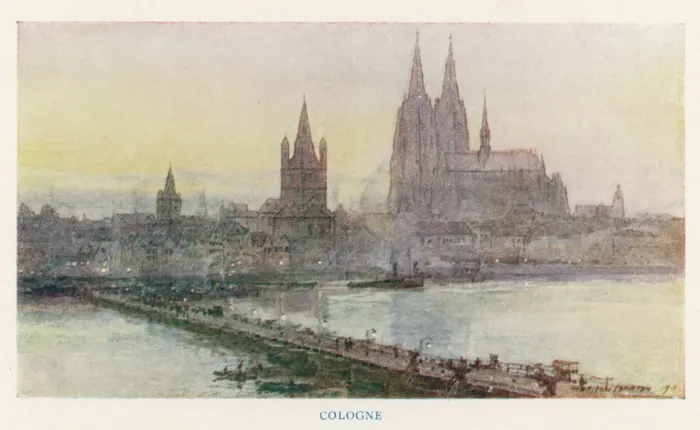 Gerahmter Druck : Köln und Rhein Gerahmter Druck : Köln und Rhein