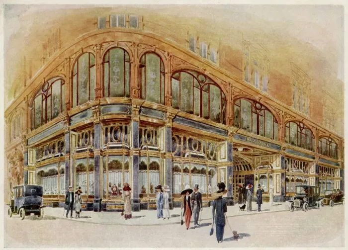 Gerahmter Druck : Eckansicht von Harrods Gerahmter Druck : Eckansicht von Harrods