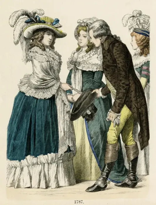 Gerahmter Druck : KLEIDUNG 1787 Gerahmter Druck : KLEIDUNG 1787