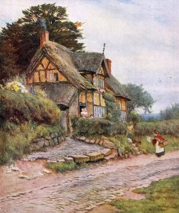 Gerahmter Druck : Hütte am Alderley Edge Gerahmter Druck : Hütte am Alderley Edge