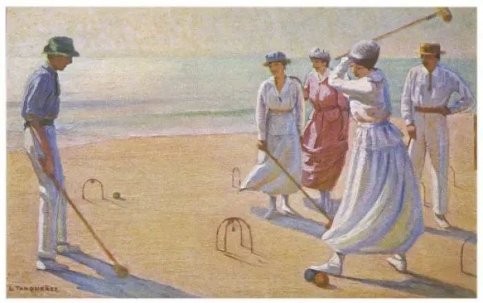 Gerahmter Druck : Kegeln am Strand Gerahmter Druck : Kegeln am Strand