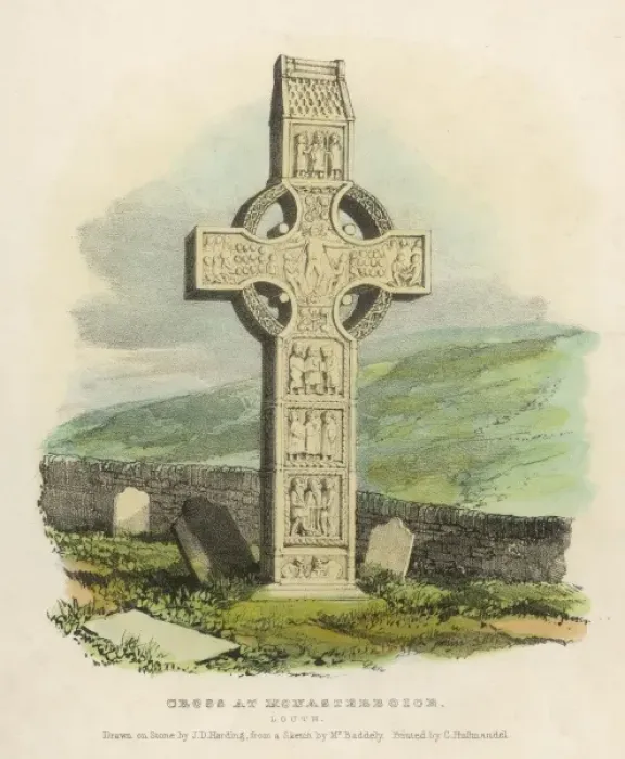 Gerahmter Druck : Überqueren Sie in Monasterboice Gerahmter Druck : Überqueren Sie in Monasterboice