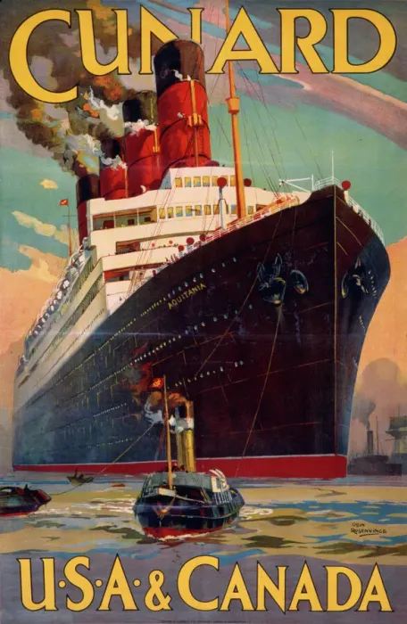 Gerahmter Druck : Kunstpostering von Cunard Gerahmter Druck : Kunstpostering von Cunard