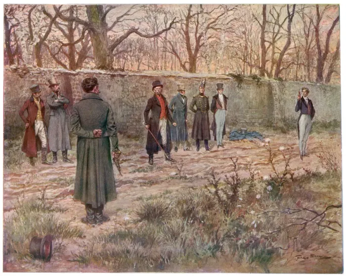 Gerahmter Druck : Zoll / Ritterkämpfe 1815 Gerahmter Druck : Zoll / Ritterkämpfe 1815