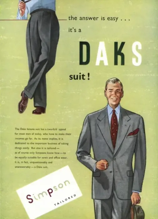 Gerahmter Druck : Die Daks-Werbung, 1953 Gerahmter Druck : Die Daks-Werbung, 1953