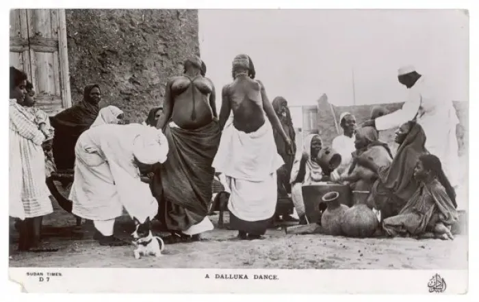 Gerahmter Druck : Dalluca-Tanz, Sudan Gerahmter Druck : Dalluca-Tanz, Sudan
