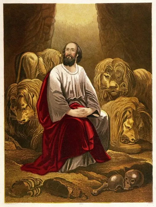Gerahmter Druck : Daniel im Löwengrab Gerahmter Druck : Daniel im Löwengrab