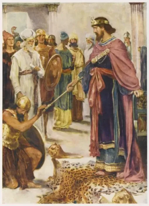 Gerahmter Druck : David wird König Gerahmter Druck : David wird König