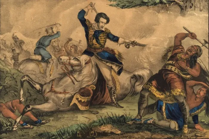 Gerahmter Druck : Tod von Tecumseh Gerahmter Druck : Tod von Tecumseh
