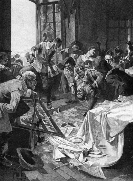 Gerahmter Druck : Defenestration (Mucha) Gerahmter Druck : Defenestration (Mucha)