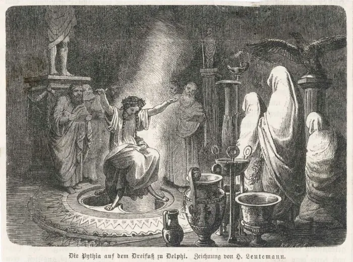 Gerahmter Druck : Orakel von Delphos