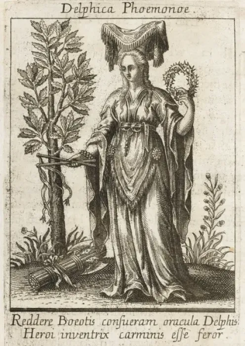Gerahmter Druck : Orakel von Delphi