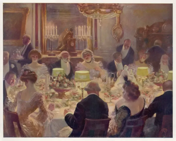 Gerahmter Druck : Abendessen im eigenen Zuhause Gerahmter Druck : Abendessen im eigenen Zuhause